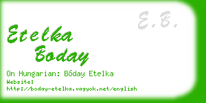 etelka boday business card