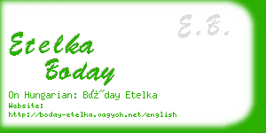 etelka boday business card